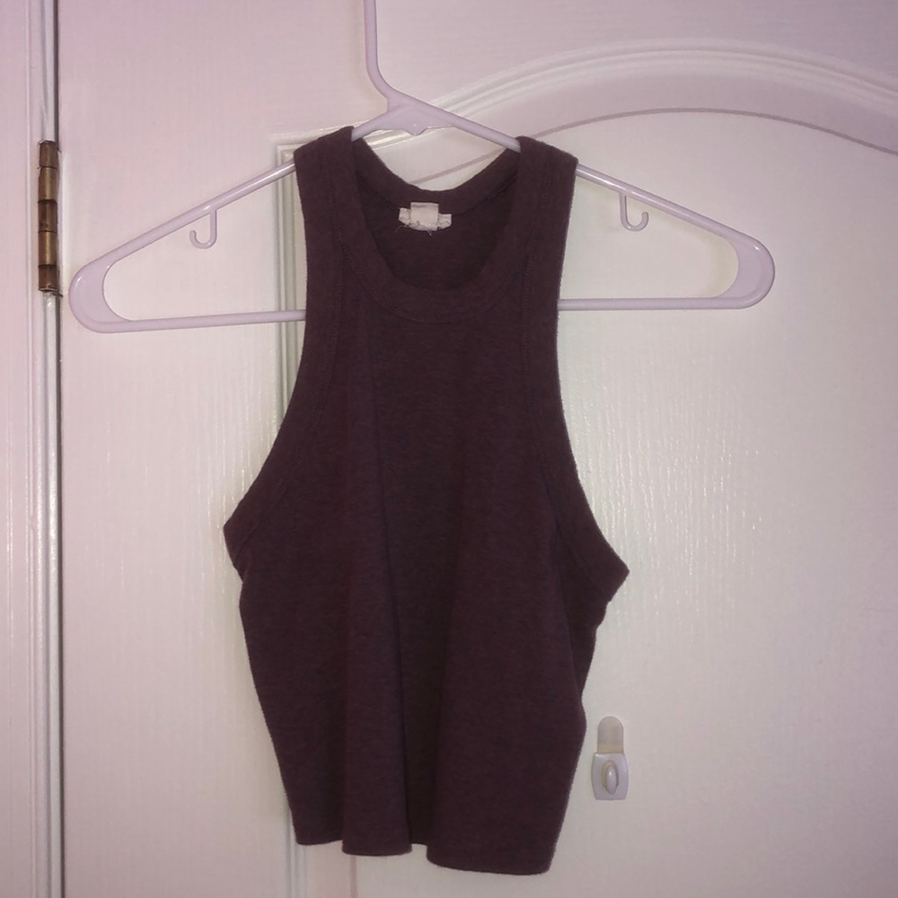 Purple cropped tank top